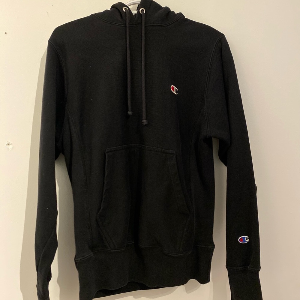 Black champion hoodie